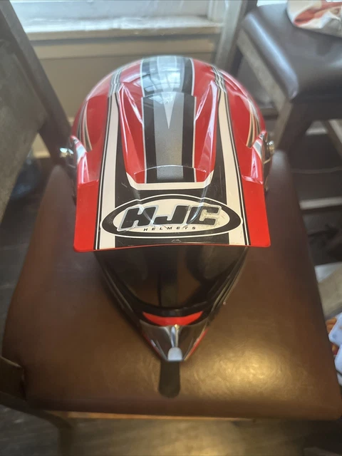 Motocross Dirt Bike Helmet HJC CL-X4 Effect Adult XS Gray Black Red Snell/DOT