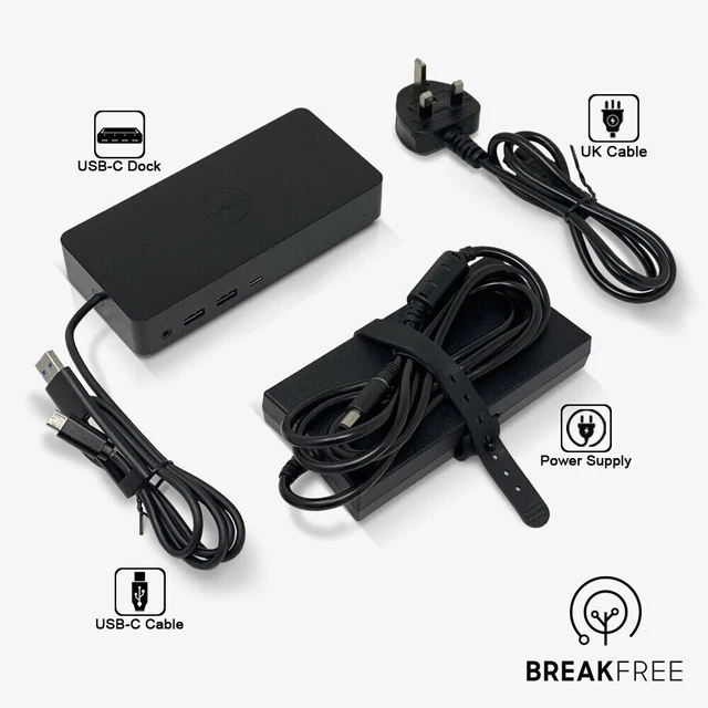 DELL D6000S DOCK Universal USBC Docking Station 130W Power Supply