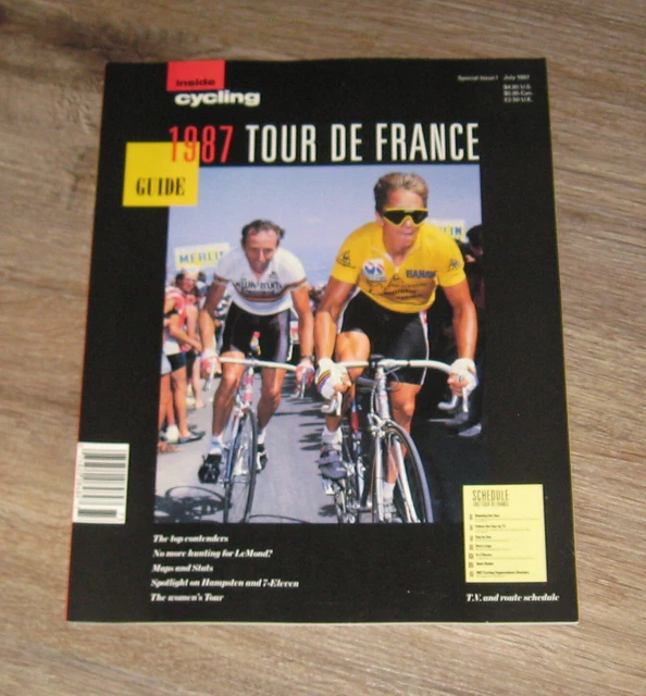 INSIDE CYCLING MAGAZINE Tour De France 1987 Guide SEAN KELLY Greg ...