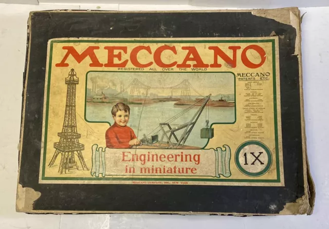 Original Meccano Set 1X Engineering In Miniature Vintage Box Parts & Pieces