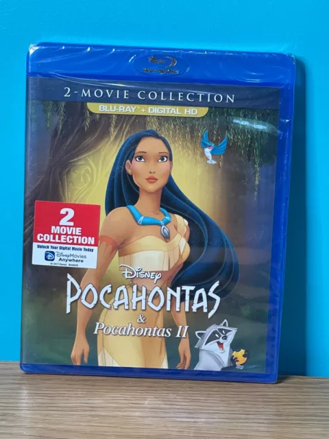 Disney Pocahontas l & ll - Blu-ray 2 Movie Collection 100% Authentic - Sealed