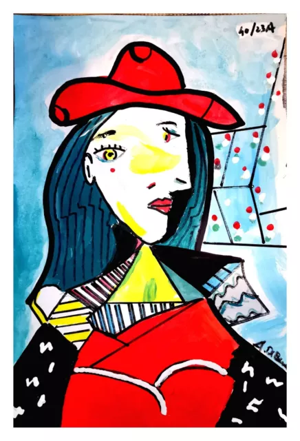 quadro Picasso 'Raffaella 'dipinti a mano  Lotto 40/23A opera unica