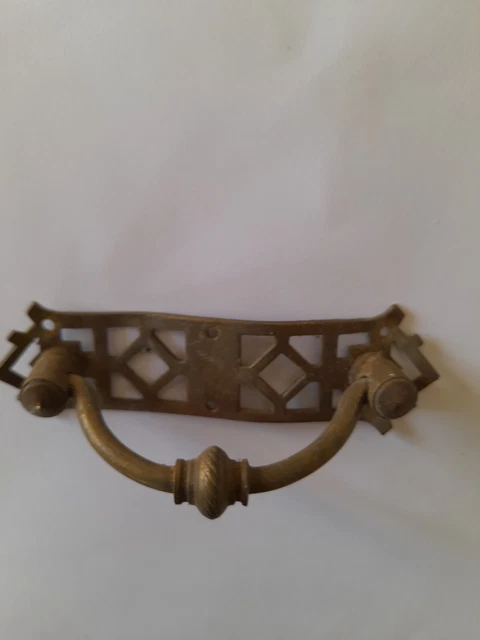 Moulinet De Pêche Vintage Léger (3.5) En Bois Et Laiton