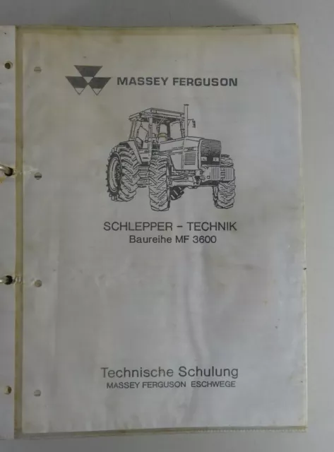 Documents de Formation Massey Ferguson Mf 3600 Tout Terrain Support 1992 2