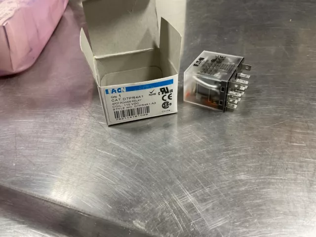 Eaton D7Pr4A1 General Purpose Ice Cube Relay  4Pdt,  New
