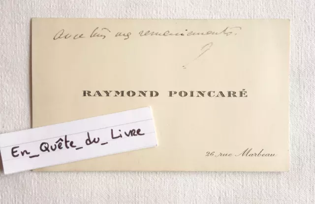 Carte de visite Raymond Poincaré (1860-1934) Homme d'État français