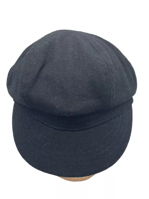 Betmar New York Women's Wool Polyester Blend Cabbie Hat Cap Gray OSFM
