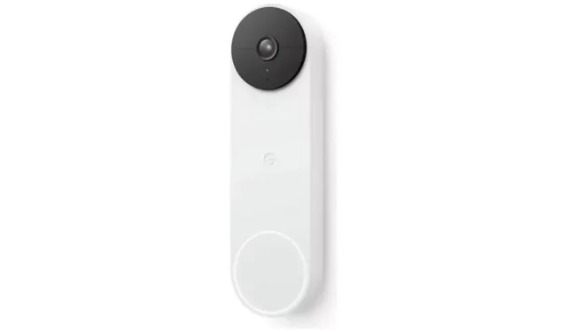Google Nest GA01318-GB Wireless Video Battery Powered Doorbell - White