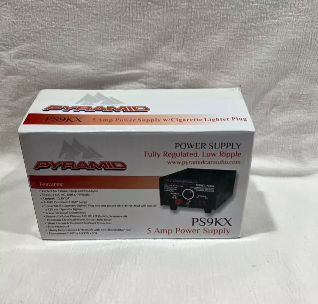 Pyramid PS9KX Universal Compact Bench Power Supply-5 Amp Regulated