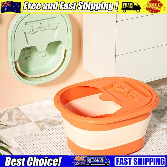 Foldable Foot Spa Basin Multifunctional with Lid Household Cleaning Wash Bucket