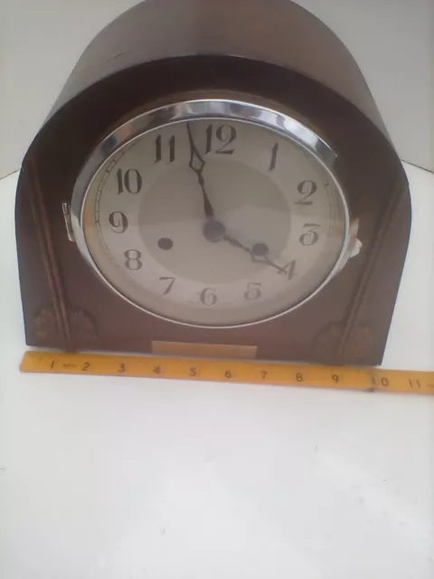 Antique/Vintage Chiming Mantel Clock In Full Working Order.  1939