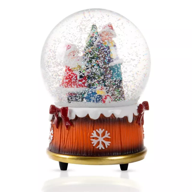 Musical Santa Christmas Globe with Wind Up Operation Snow Effect Globe Gift