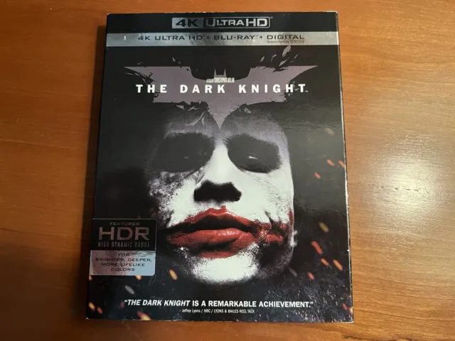 The Dark Knight (4K Ultra HD/Blu-ray, 2008, 3-Disc Set, w/ Rare OOP Slipcover)