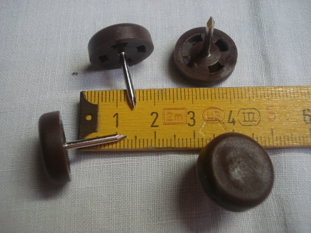 Lot De 8 Patins Glisseurs Ronds - Pour Tube Extérieur 35 Mm - Référence R6, Neufs