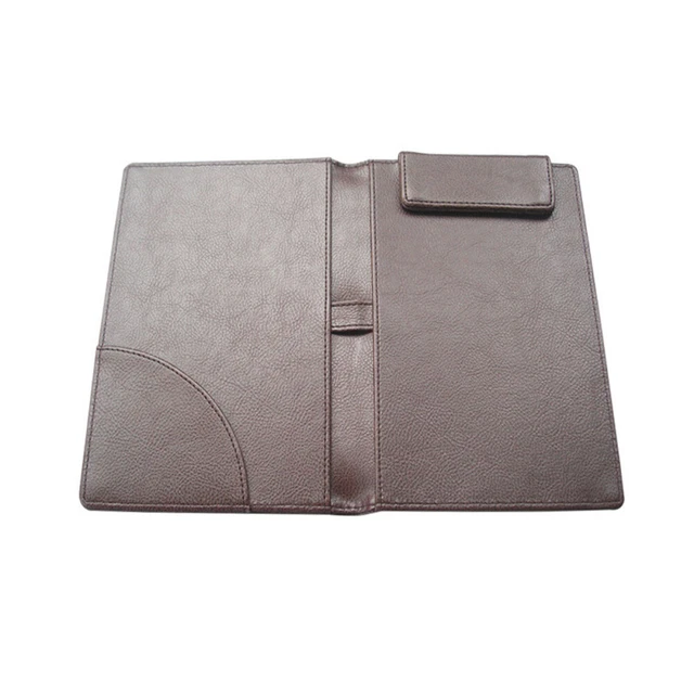 PU Leather Menu Folder Guest Check Presenter with Pen Clip for Hotel Bar Salon
