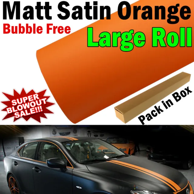 Large Roll Car Vinyl Wrap Sticker Stickers Decals Tint Film Matt Matte Orange