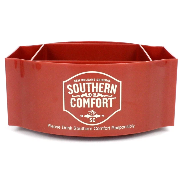 Southern Comfort Bar Caddy New Orleans Original  Plastic Maroon  Organizer