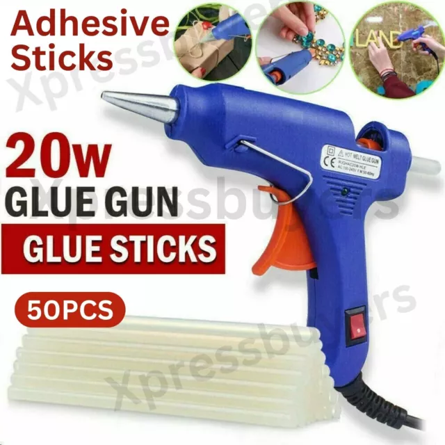 Electric Hot Melt Glue Gun Trigger Adhesive Sticks Craft DIY Hobby Repair Kit AU