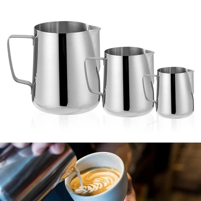 Pichet à Lait Inox 800 Ml Pour Mousse à Lait Et Latte Art - Accessoire Machine à Café - Bec Verseur Précis Anti-gouttes
