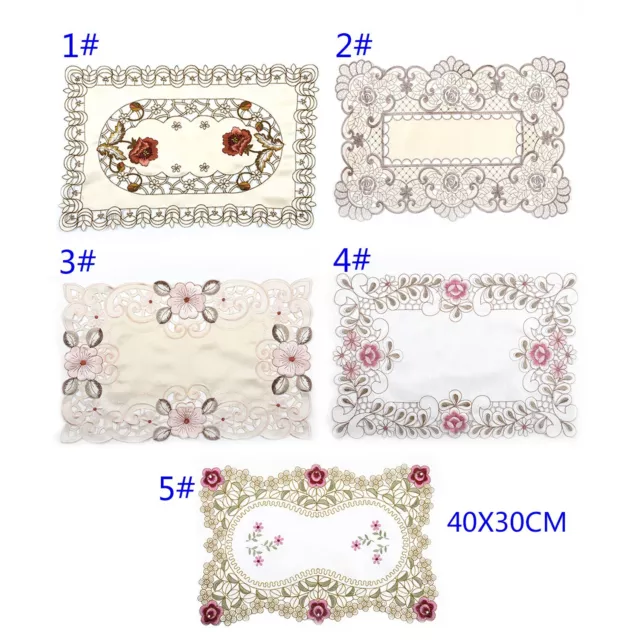 Chemin de Table Broderie Tissu Dentelle Fleur Translucide Nappe Décor Haut Vente