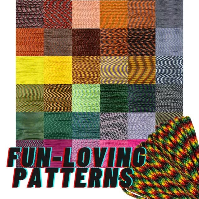 Paracord Planet | 37 Fun Patterns 550 Paracord Type III | 10-foot Hank |