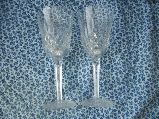 Waterford 2 Pcs. Lismore Wine Glass  8-3/4" Tall