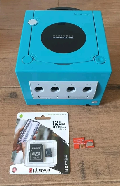 CUSTOM PAINTED GAMECUBE RGB Console With Rpi Pico 128GB Blue pwr LED ...