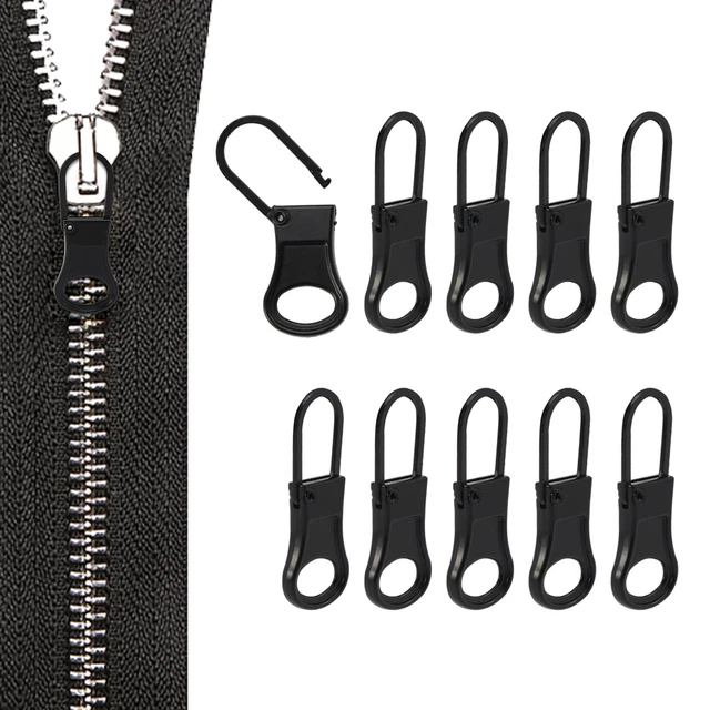 10pcs For Clothing Jacket Boots Zipper Pull Repair Tab Small Hole Zinc Alloy