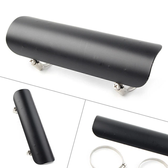 Pare-chaleur échappement Moto - Acier Inoxydable Argenté - Pinces Réglables - Pour Harley, Suzuki, Cruiser... - 10
