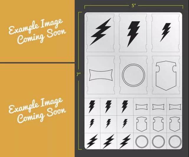 Vehicle Lightning Bolts Airbrush Stencil Terrain Vehicle Schablonen Maskierung