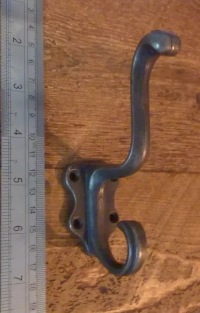 SINGLE HAT AND COAT HOOK Classic Art Nouveau Style Antique Iron, Inc. Screws