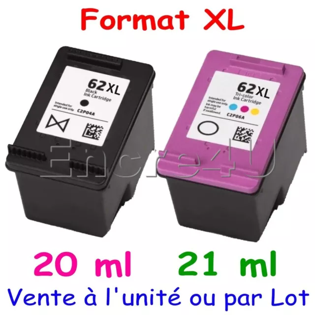 Cartouches d'encre compatibles pour imprimante HP Envy 5600 5640 série HP 62 XL