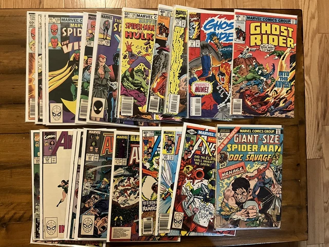 Lot 26 Vintage Marvel Comics Spider-Man, Ghost Rider, Bronze, Copper Age +