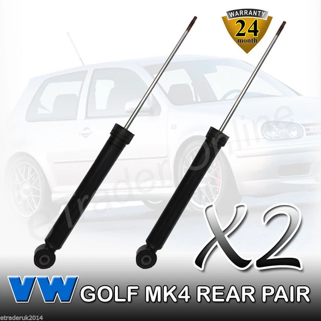 VW GOLF MK4 Rear Shock Absorbers New 1998>2006 (Pair) Shocks Shockers