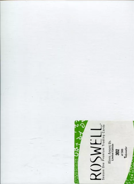 Roswell Season 1 ''Aliens Among Us'' Uncut Mini Press Sheet Ltd / 500
