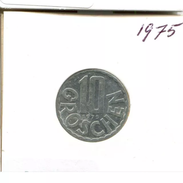 10 GROSCHEN 1975 AUSTRIA Coin #AT555U