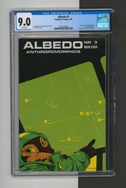 Albedo Anthropomorphics #3, CGC 9.0, 2nd appearance and back cover Usagi Yojimbo