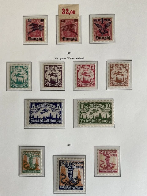 DANZIG 1920-1923 ** POSTFRISCHE SAMMLUNG aus Nr 50-180 KOMPLETT(20674d