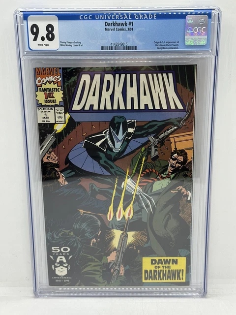 Darkhawk #1 CGC 9.8 NM/MT White Pgs. Key Origin & 1st App. Darkhawk Marvel 1991