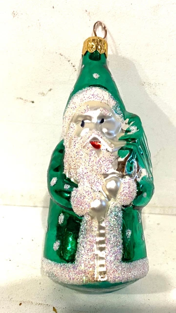 Ancienne décoration de sapin de noël vintage du père noël
