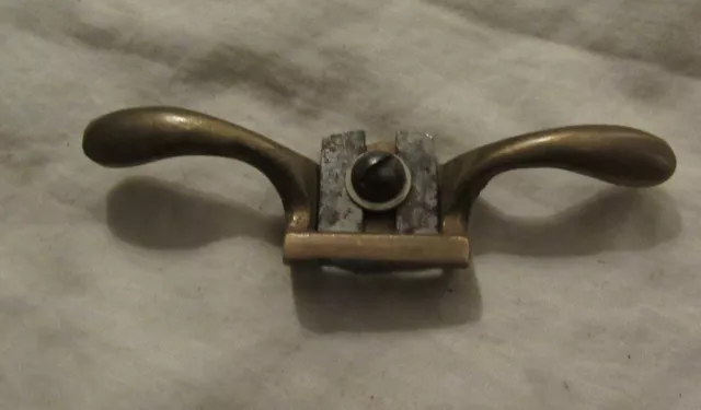 Miniature brass / bronze spokeshave tool woodworking tool mini spoke shave