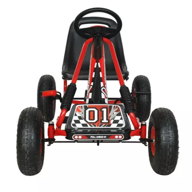 Kids Go Kart Ride On Car Pedal With Rubber Wheels Adjustable Seat Pedal Go-karts