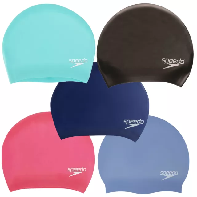 Speedo Long Hair Cap Badekappe Schwimmkappe für lange Haare bequeme Badehaube