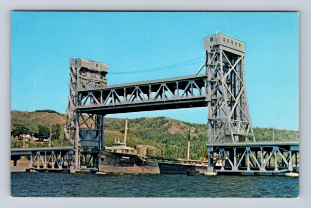 Hancock MI-Michigan, Cantilever Bridge Across Portage Lake, Vintage Postcard