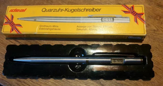 IDEAL 84 Vintage Quarzuhr- Kugelschreiber, 80er Jahre  Beliebtes Sammlerstück.