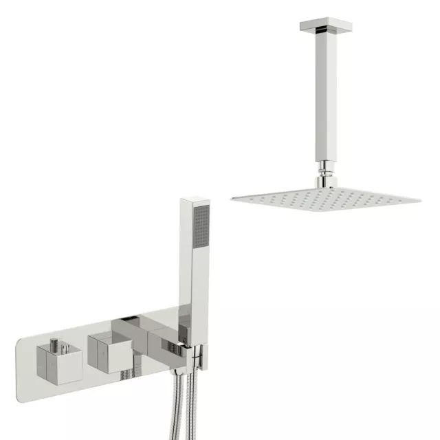 Mode Chrome Contemporary Square Concealed mixer shower