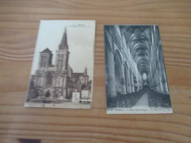 CPA lot de 2 cartes postales anciennes LISIEUX 14