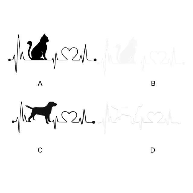 Stand Out Crowd With Labrador Retriever Heartbeat Love Decal Car Sticker Black