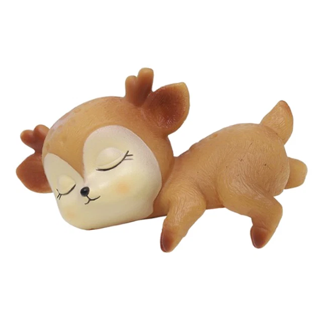 4er Set schöne Hirschfiguren Kawaii Ornamente Kinder Spielzeug Rehkitz 8