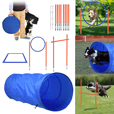 Set de equipo para perros agilidad obstáculos túnel para perros barras juego de saltar